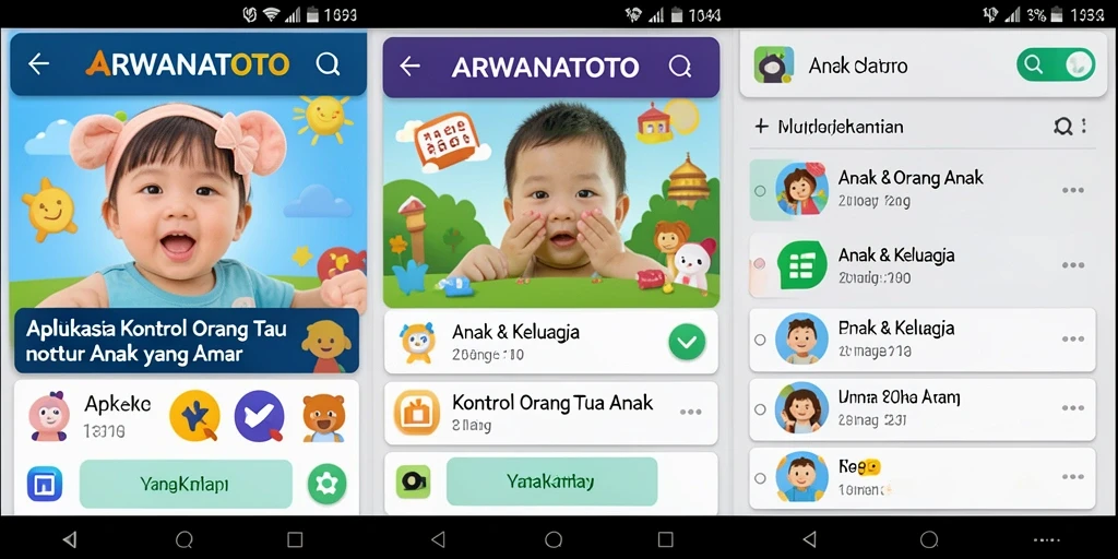 Tampilan antarmuka ARWANATOTO untuk kontrol orang tua yang intuitif dan informatif.