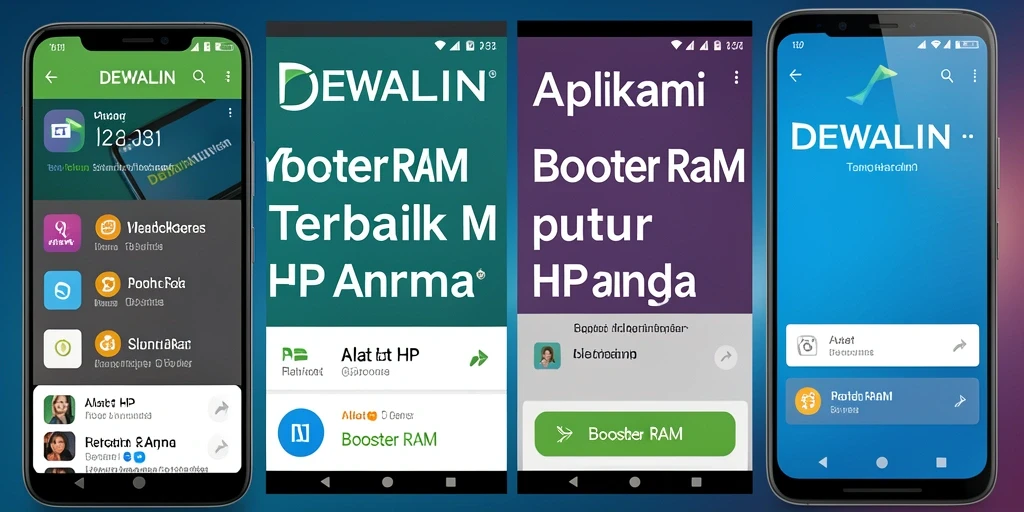 Tampilan antarmuka aplikasi DEWALIN untuk optimasi RAM.