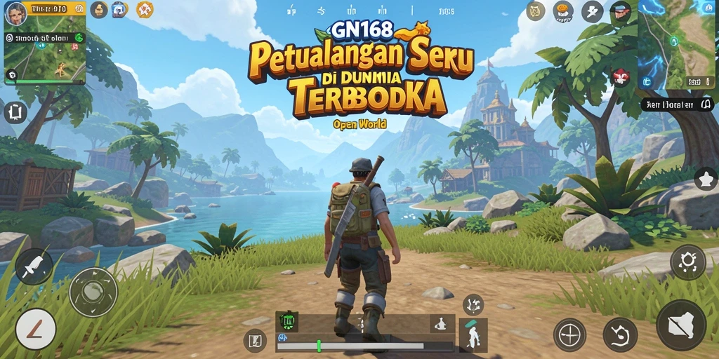 Antarmuka GN168 menampilkan pemandangan menakjubkan dari dunia terbuka.