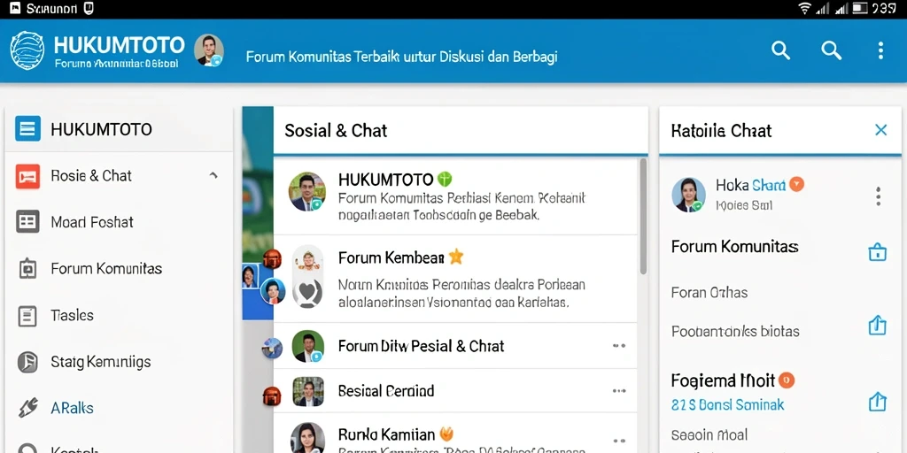 Tampilan antarmuka HUKUMTOTO yang menarik dan mudah digunakan.
