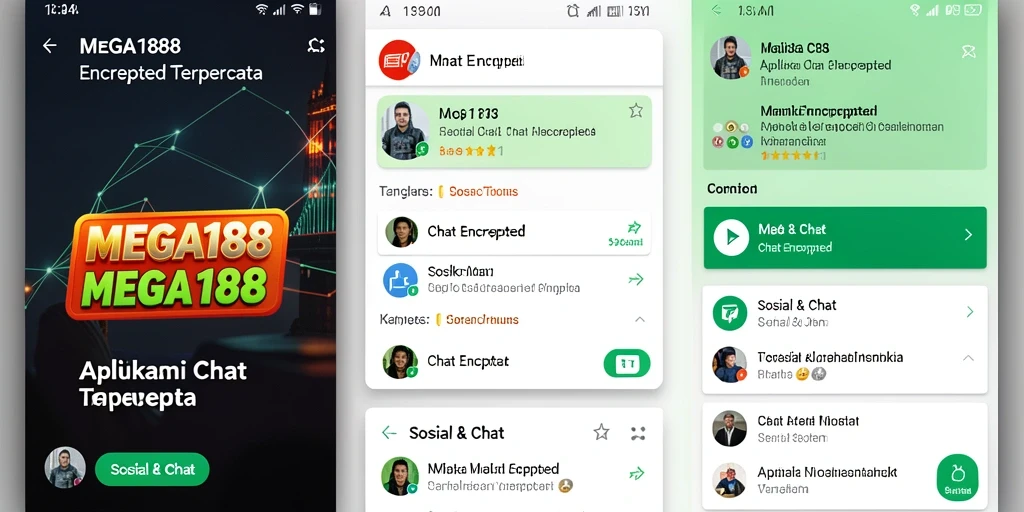Antarmuka MEGA188 yang modern dan ramah pengguna untuk Chat Encrypted.