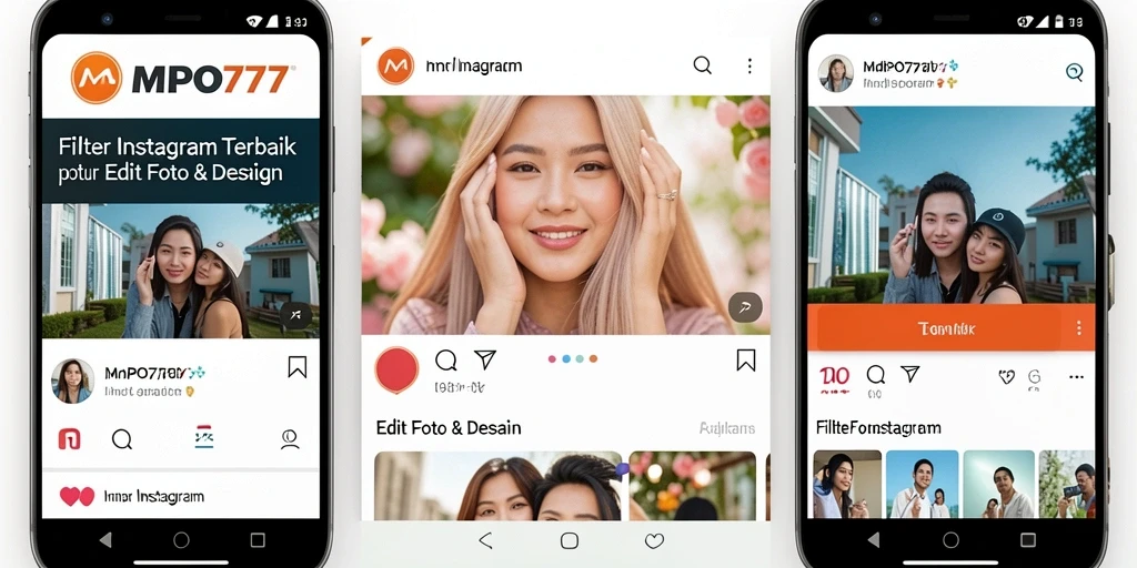 Antarmuka MPO777 yang memudahkan pengguna dalam memilih filter Instagram.