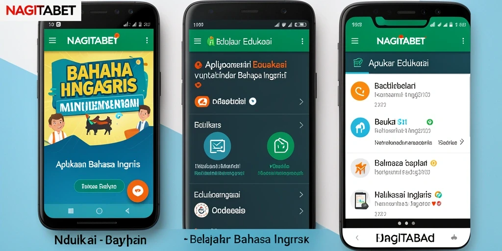 Tampilan antarmuka NAGITABET yang menarik dan fungsional untuk belajar bahasa Inggris.