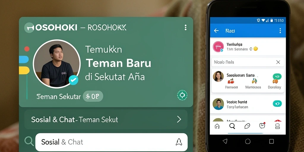 Antarmuka ROSOHOKI yang menarik untuk mencari teman baru.