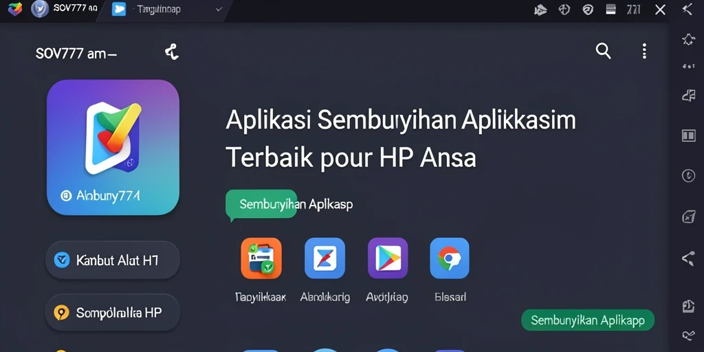Tampilan antarmuka SOV777 yang intuitif dan sederhana.