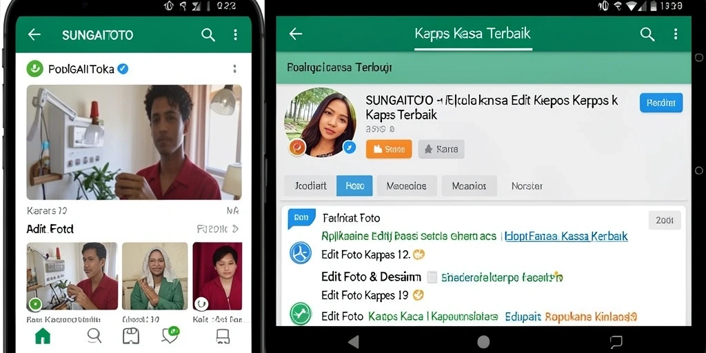 Tampilan antarmuka SUNGAITOTO untuk Edit Foto Kertas Kaca.