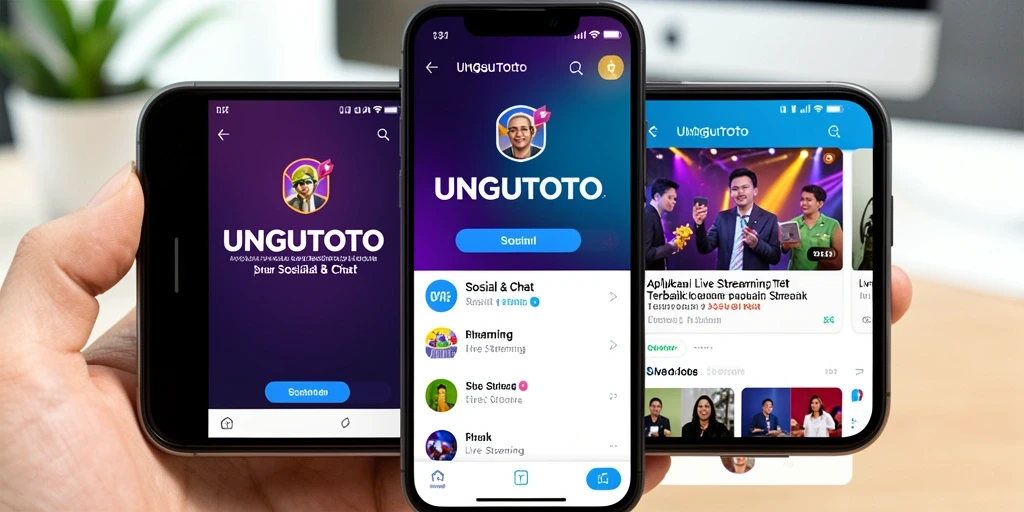 Antarmuka UNGUTOTO yang menarik dan interaktif saat Live Streaming.