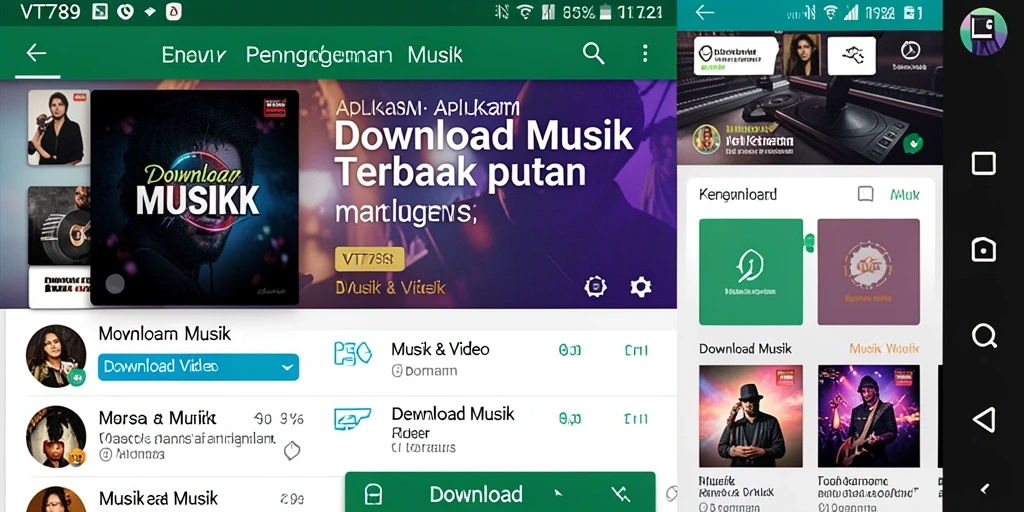 Tampilan antarmuka utama VT789 untuk Download Musik yang menarik dan mudah digunakan.